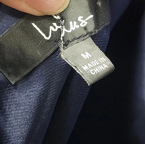 Lulu's Sweetest Entrance Navy Blue Ruffled Tie-Back Maxi Dress M Wedding Party - Picture 11 of 11